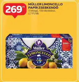 Auchan MÜLLER LIMONCELLO PAPÍR ZSEBKENDŐ ajánlat
