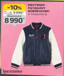 Auchan INEXTENSO FIÚ VAGÁNY MŰBŐR DZSEKI ajánlat