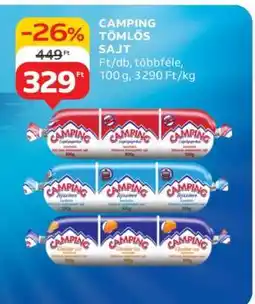 Auchan CAMPING Tömlős sajt ajánlat
