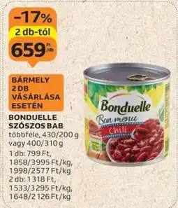 Auchan Bonduelle szószos bab ajánlat