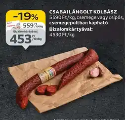 Auchan CSABAI Lángolt kolbász ajánlat