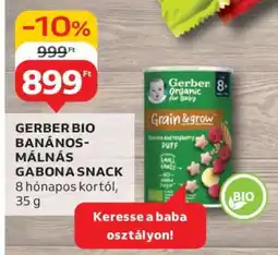 Auchan GERBER BIO BANÁNOS-MÁLNÁS GABONA SNACK ajánlat