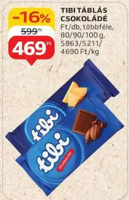 Auchan TIBI Táblás csokoládé ajánlat
