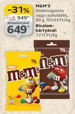 Auchan M&M'S földimogyorós vagy csokoládés ajánlat