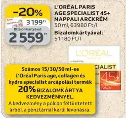 Auchan L'ORÉAL PARIS AGE SPECIALIST 45+ NAPPALI ARCKRÉM ajánlat