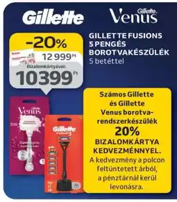 Auchan GILLETTE FUSION5 5 PENGÉS BOROTVAKÉSZÜLÉK ajánlat