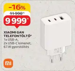 Auchan XIAOMI GAN TELEFONTÖLTŐ ajánlat