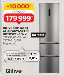 Auchan QILIVE 600156863 ALULFAGYASZTÓS HŰTŐSZEKRÉNY ajánlat