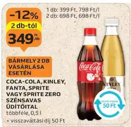 Auchan Coca-Cola, Kinley, Fanta, Sprite vagy Sprite Zero ajánlat
