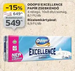 Auchan OOOPS! EXCELLENCE PAPÍR ZSEBKENDŐ ajánlat