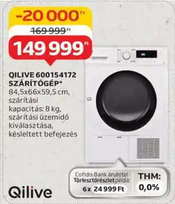 Auchan QILIVE 600154172 SZÁRÍTÓGÉP ajánlat