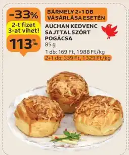 Auchan AUCHAN KEDVENC SAJTTAL SZÓRT POGÁCSA ajánlat