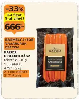 Auchan Kaiser grillkolbász ajánlat