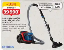 Auchan PHILIPS FC9330/09 Porzsák Nélküli Porszívó ajánlat