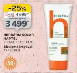 Auchan HERBÁRIA SOLAR NAPTEJ ajánlat