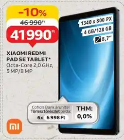Auchan Xiaomi Redmi Pad SE Tablet ajánlat