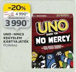 Auchan UNO Nincs Kegyelem Kártyajáték ajánlat