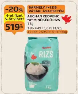 Auchan AUCHAN KEDVENC “A” MINŐSÉGŰ RIZS ajánlat