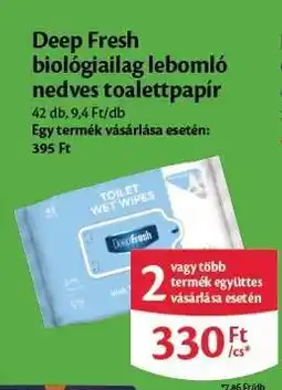 EcoFamily Deep Fresh biológiailag lebomló nedves toalettpapír ajánlat
