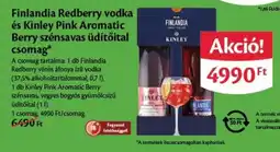 EcoFamily Finlandia Redberry vodka és Kinley Pink Aromatic Berry szénsavas üdítőital csomag ajánlat