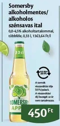 EcoFamily Somersby alkoholmentes/alkoholos szénsavas ital ajánlat