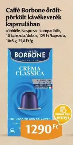 EcoFamily Caffé Borbone őrölt-pörkölt kávékeverék kapszulában ajánlat