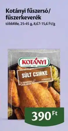 EcoFamily Kotányi fűszersó, fűszerkeverék ajánlat