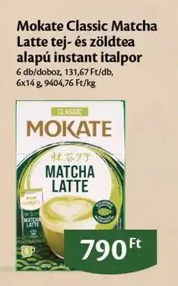 EcoFamily Mokate Classic Matcha Latte tej- és zöldtea alapú instant italpor ajánlat