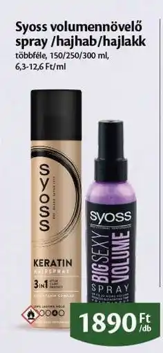 EcoFamily Syoss volumenövelő spray /hajhab/hajlakk ajánlat