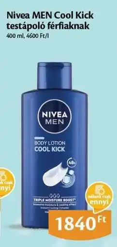EcoFamily Nivea MEN Cool Kick testápoló férfiaknak ajánlat