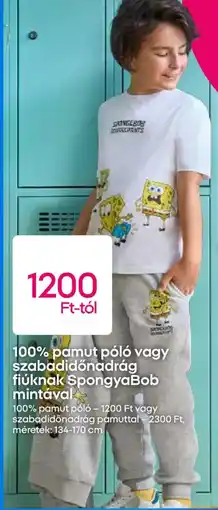 Pepco 100% pamut póló vagy szabadidőnadrág fiúknak ajánlat