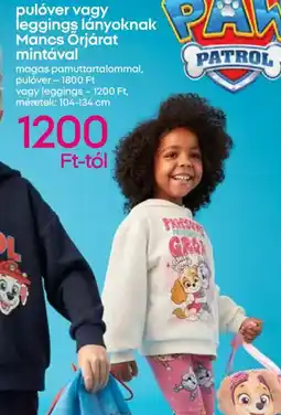 Pepco Pulóver vagy leggings lányoknak Mancs Őrjárat ajánlat
