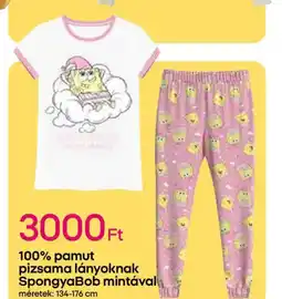 Pepco 100% pamut pizsama lányoknak SpongyaBob ajánlat