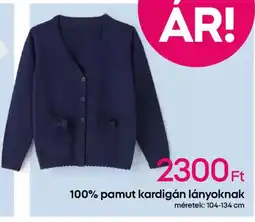 Pepco 100% pamut kardigán lányoknak ajánlat