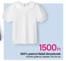 Pepco 100% pamut felső lányoknak hímzett gallérral ajánlat