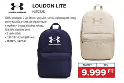 Hervis Under Armour. Loudon Lite hátizsák ajánlat