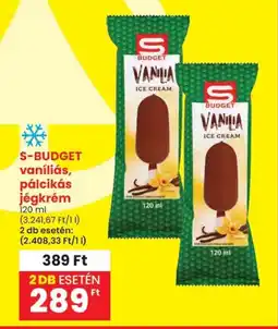 Spar S-Budget vaníliás, pálcikás jégkrém ajánlat