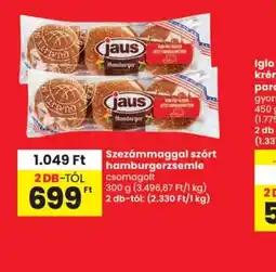 Spar Jaus Szezámmaggal szrt hamburgerzsemle ajánlat