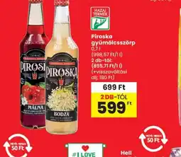 Spar Piroska gyümölcsszörp ajánlat