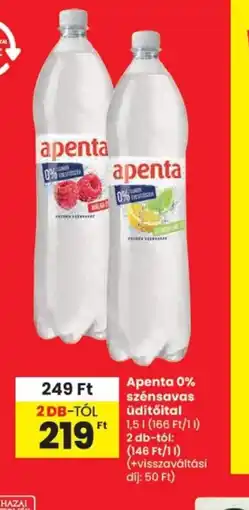 Spar Apenta 0% szénsavas üdítőital ajánlat