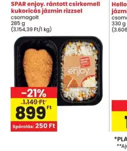 Spar SPAR enjoy. rántott csirkemell kukoricás jázmin rizzsel ajánlat