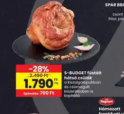 Spar S-Budget füstölt háts csülök ajánlat