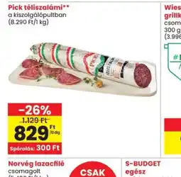Spar Pick téliszalámi ajánlat