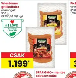 Spar Wiesbauer grillkolbász ajánlat