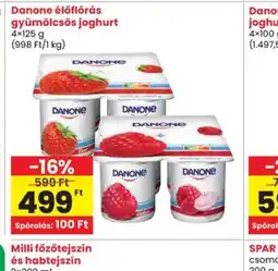 Spar Danone élőflrás gyümölcsös joghurt ajánlat