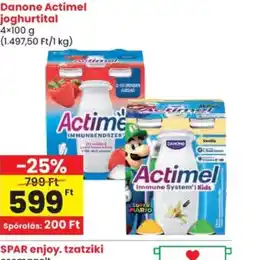 Spar Danone Actimel joghurtital ajánlat