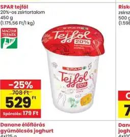 Spar SPAR tejföl ajánlat