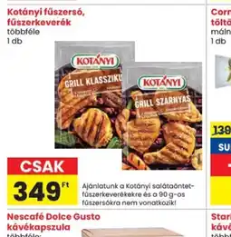 Spar Kotányi fűszers, fűszerkeverék ajánlat