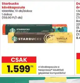 Spar Starbucks kávékapszula ajánlat