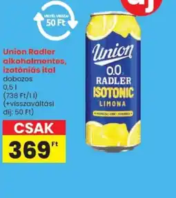 Spar Union Radler alkoholmentes, izotniás ital ajánlat